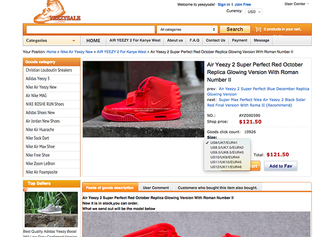 Fake Yeezy 2 Red October